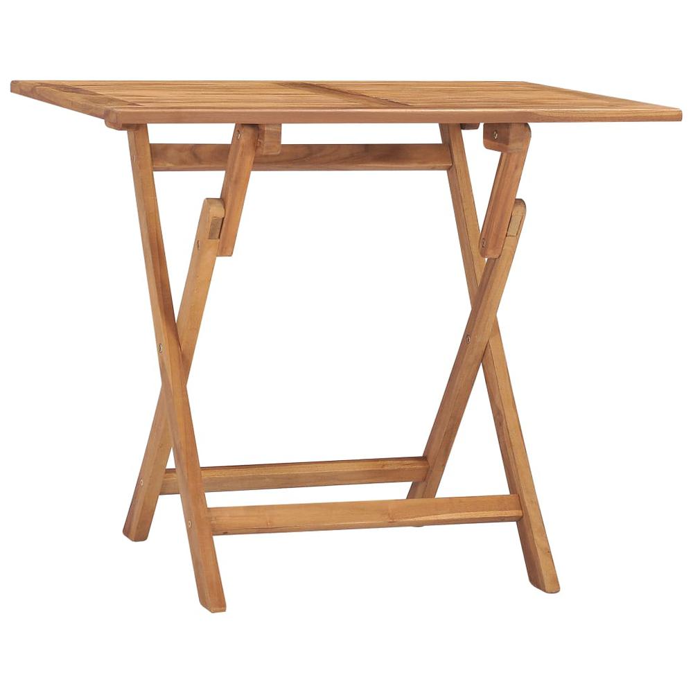 vidaXL Folding Garden Dining Table 35.4"x23.6"x29.5" Solid Teak Wood 5445. Picture 1