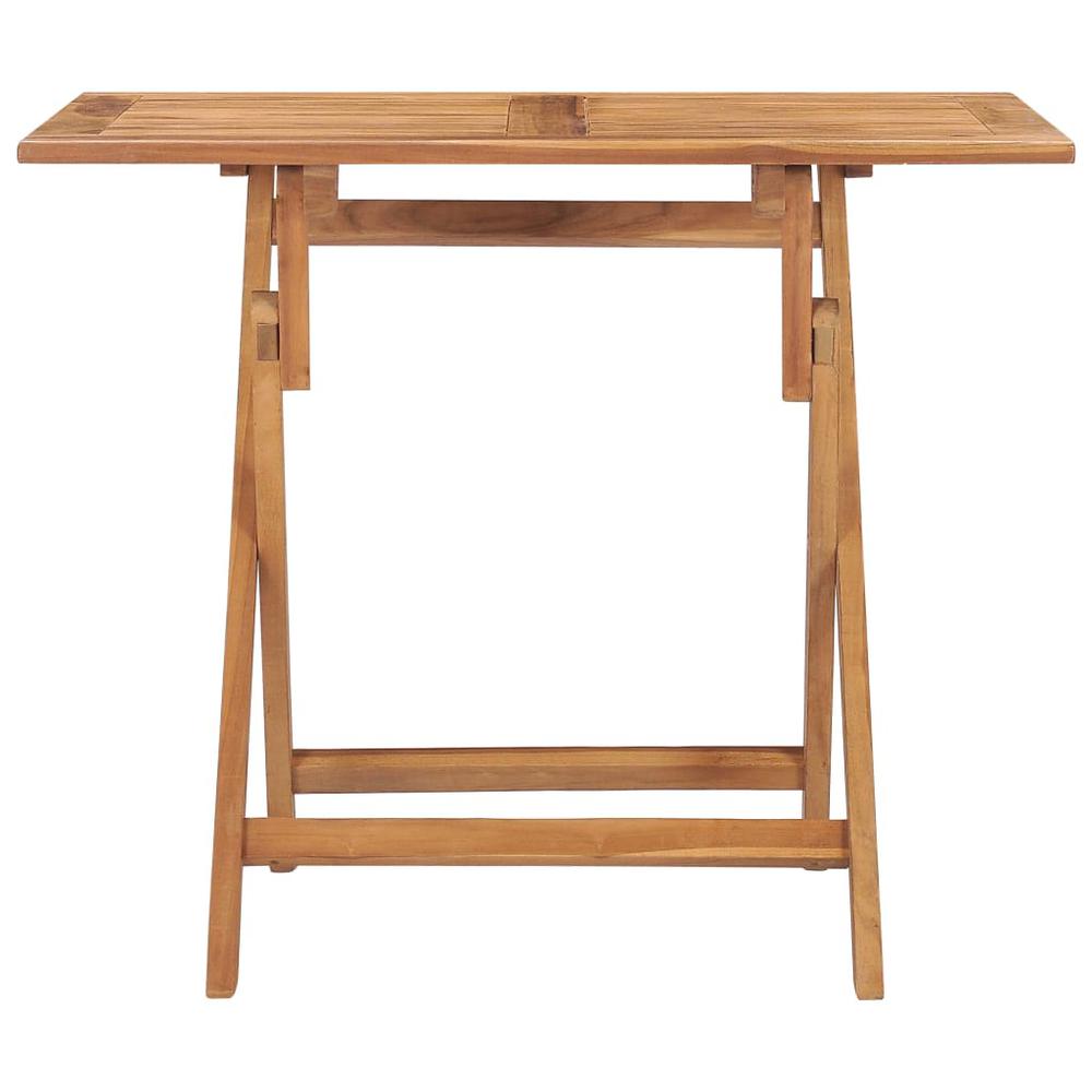 vidaXL Folding Garden Dining Table 35.4"x23.6"x29.5" Solid Teak Wood 5445. Picture 2