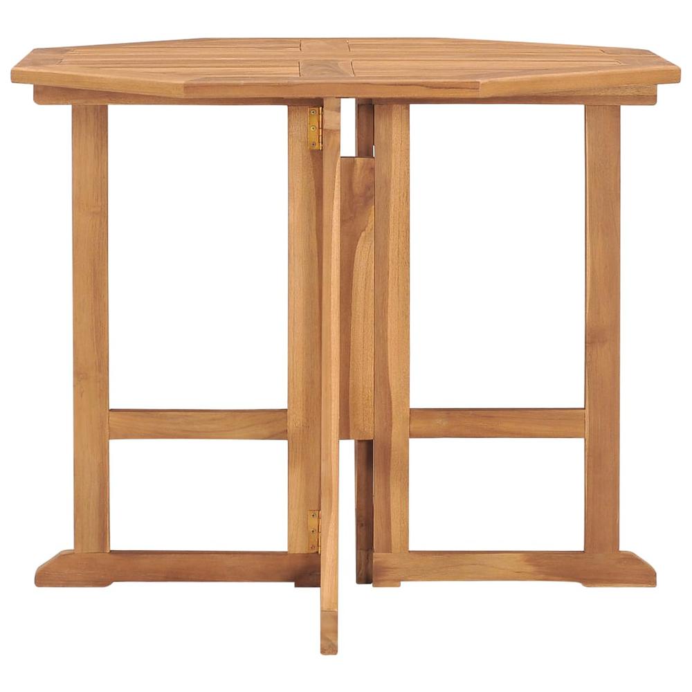 vidaXL Folding Garden Dining Table 35.4"x35.4"x29.5" Solid Teak Wood 5447. Picture 2