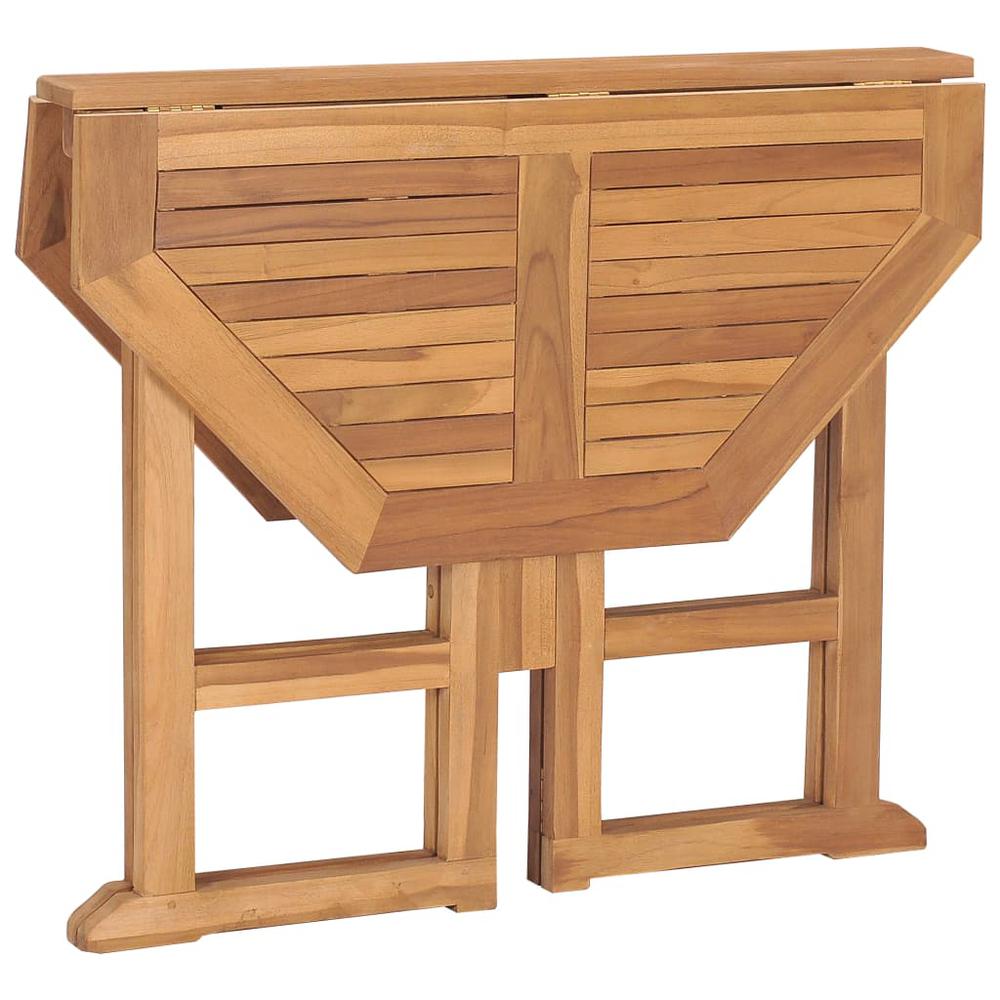 vidaXL Folding Garden Dining Table 35.4"x35.4"x29.5" Solid Teak Wood 5447. Picture 5