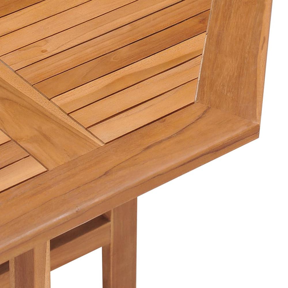 vidaXL Folding Garden Dining Table 35.4"x35.4"x29.5" Solid Teak Wood 5447. Picture 6