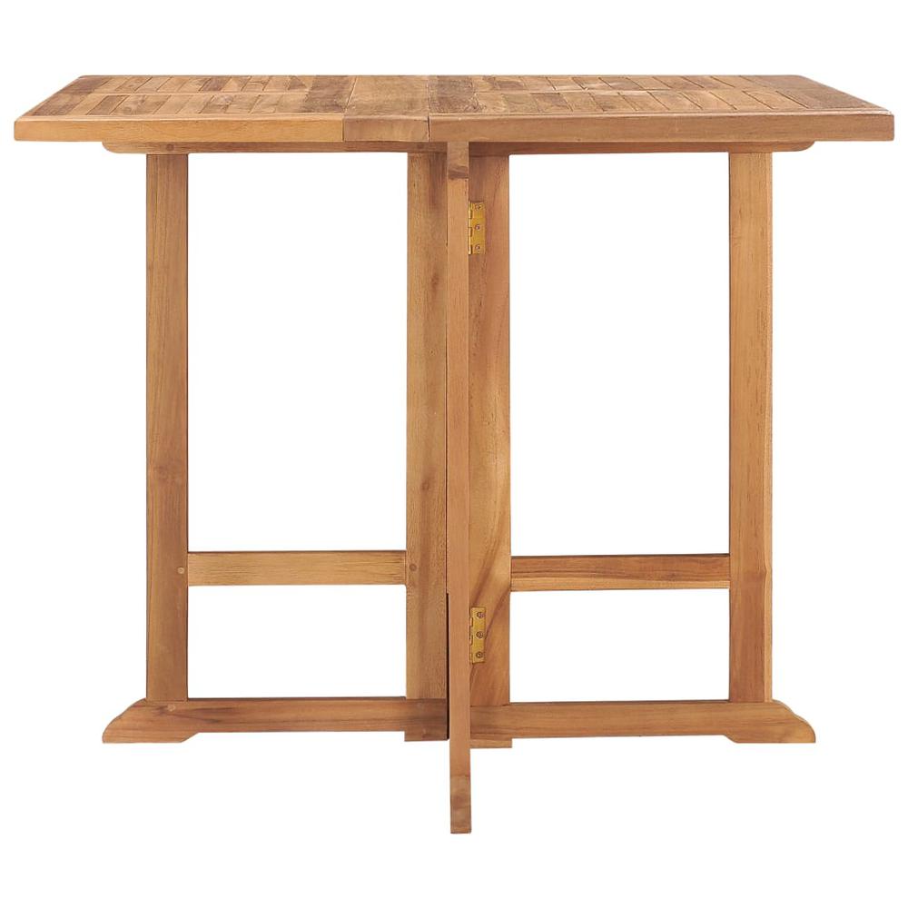 vidaXL Folding Garden Dining Table 35.4"x35.4"x29.5" Solid Teak Wood 5448. Picture 3