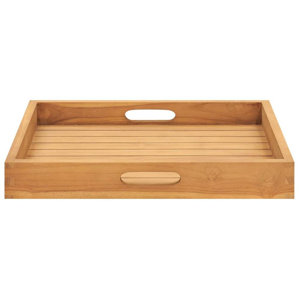 Serving Tray 19.7"x19.7" Solid Wood Teak. Picture 3