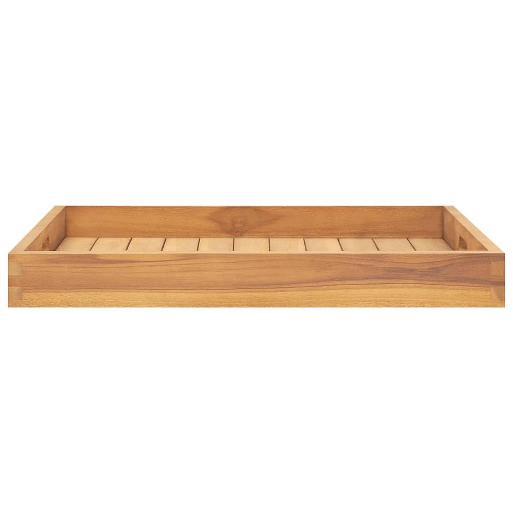Serving Tray 23.6"x23.6" Solid Wood Teak. Picture 1