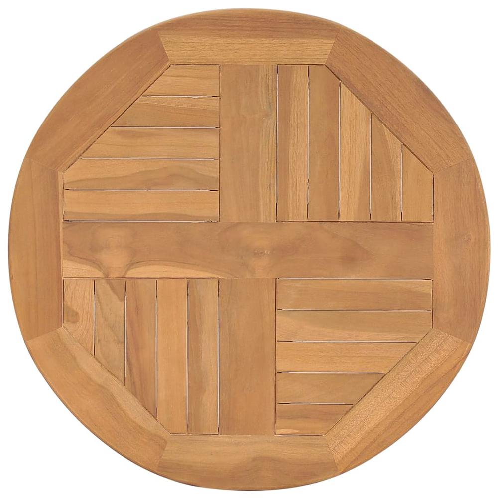 Bistro Table Ã˜23.6"x23.6" Solid Teak Wood. Picture 3