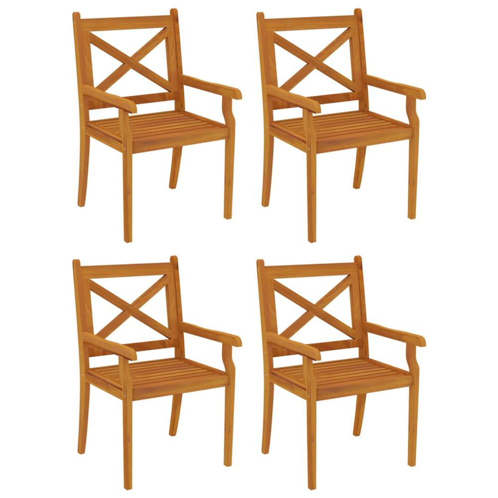 5 Piece Patio Dining Set Solid Wood Acacia. Picture 6