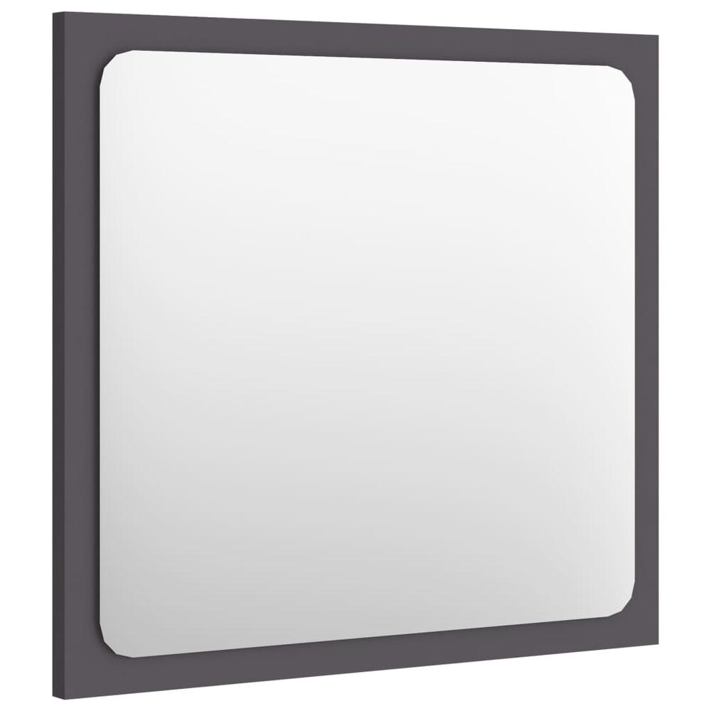 vidaXL Bathroom Mirror Gray 15.7"x0.6"x14.6" Chipboard, 804600. Picture 3