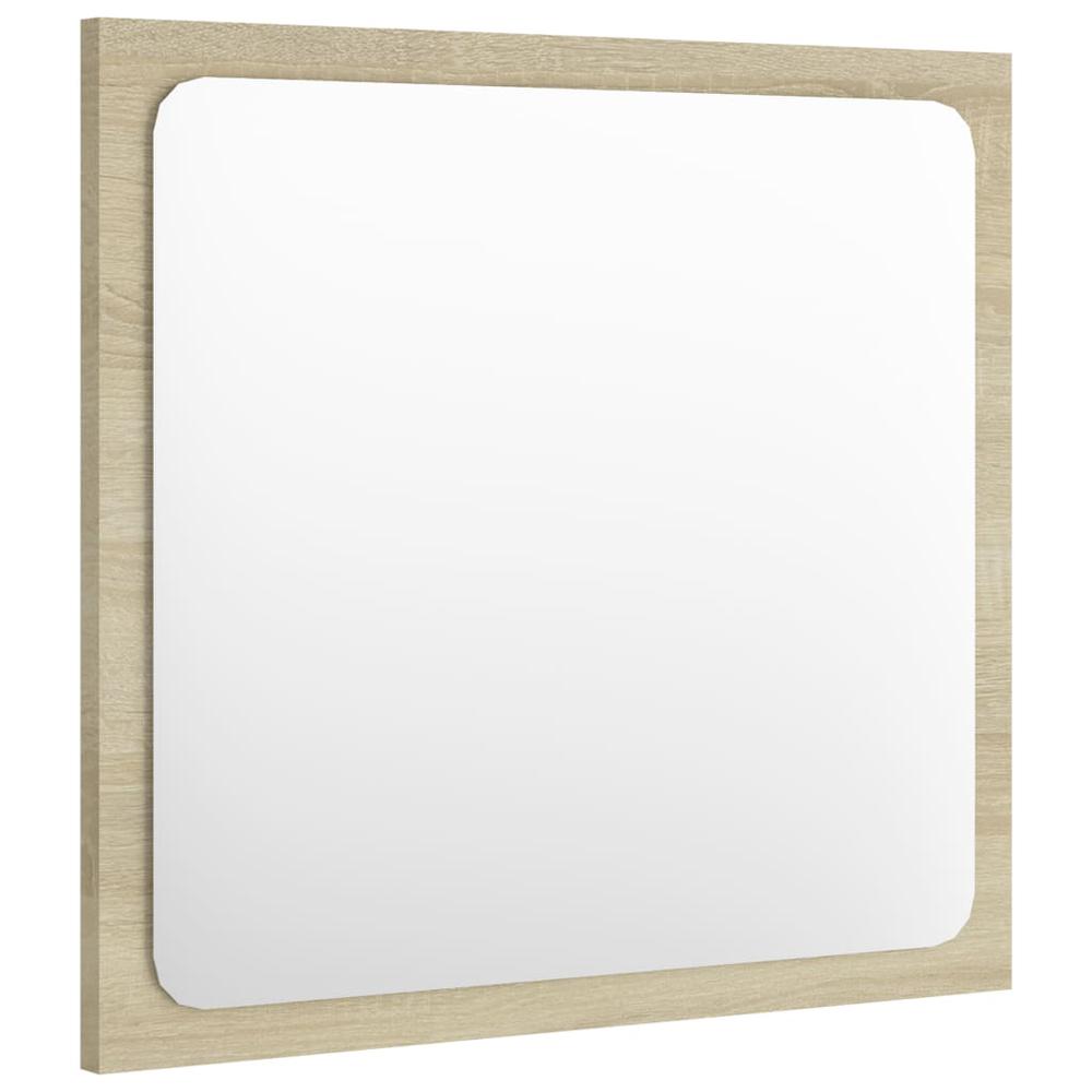vidaXL Bathroom Mirror Sonoma Oak 15.7"x0.6"x14.6" Chipboard, 804601. Picture 3