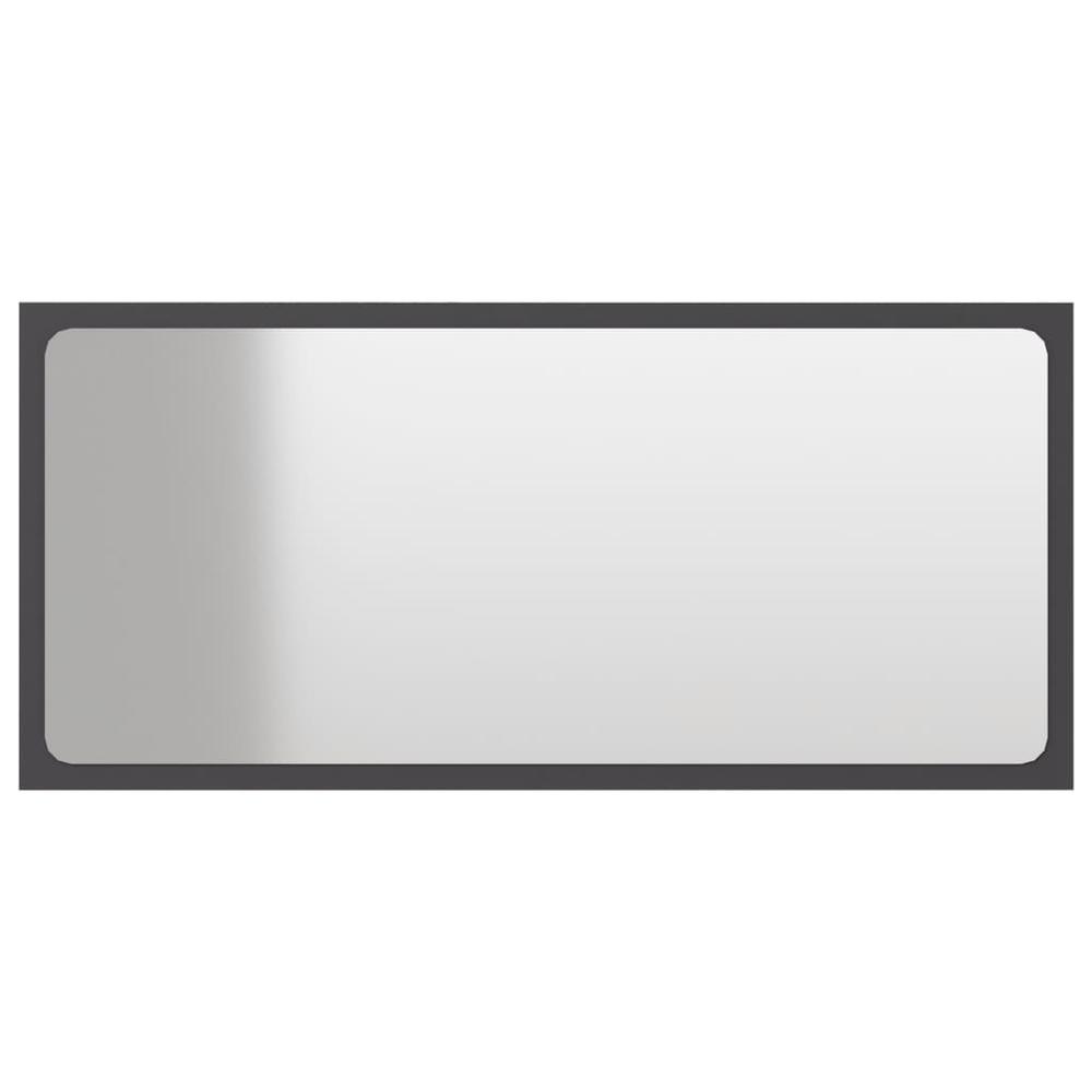 vidaXL Bathroom Mirror Gray 31.5"x0.6"x14.6" Chipboard, 804616. Picture 2