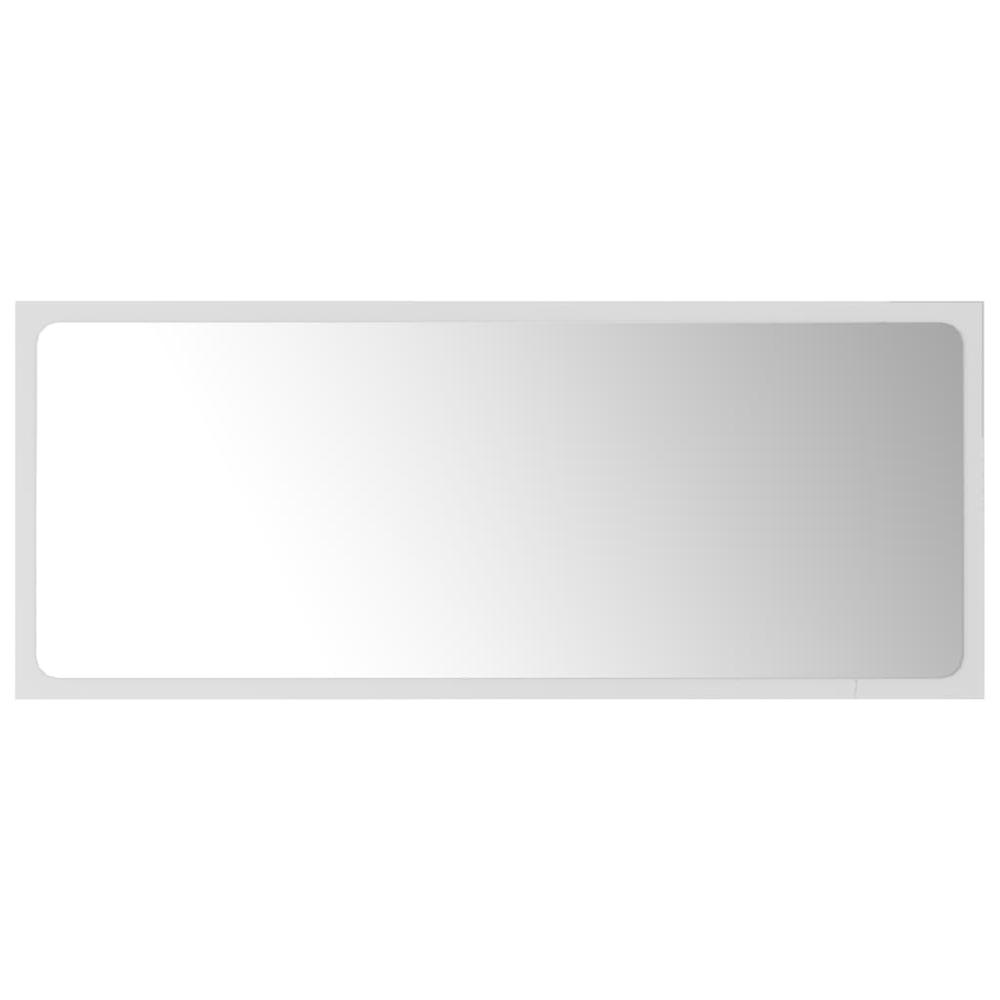 vidaXL Bathroom Mirror White 35.4"x0.6"x14.6" Chipboard, 804622. Picture 2