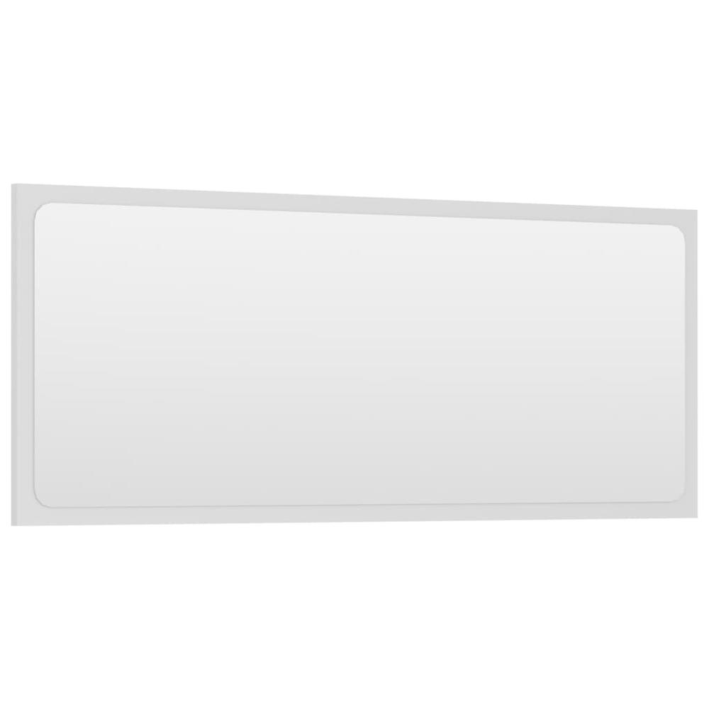 vidaXL Bathroom Mirror White 35.4"x0.6"x14.6" Chipboard, 804622. Picture 3
