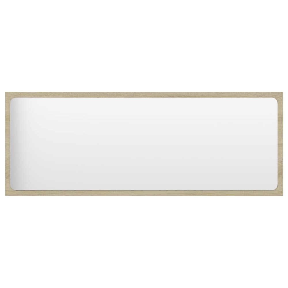 vidaXL Bathroom Mirror Sonoma Oak 39.4"x0.6"x14.6" Chipboard, 804633. Picture 2