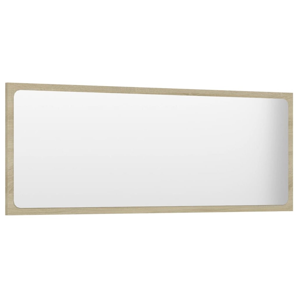 vidaXL Bathroom Mirror Sonoma Oak 39.4"x0.6"x14.6" Chipboard, 804633. Picture 3