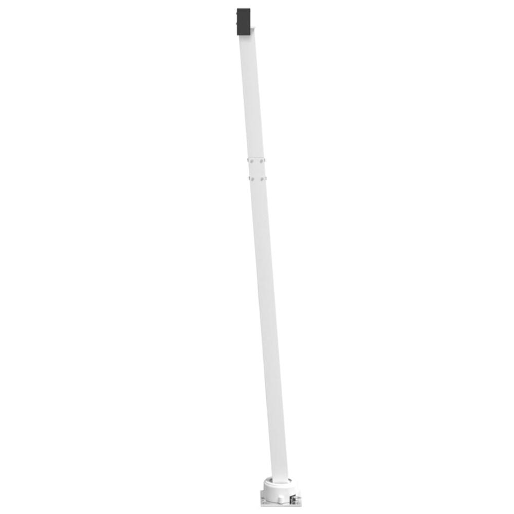 Awning Post Set White 236.2"x96.5" Iron. Picture 3
