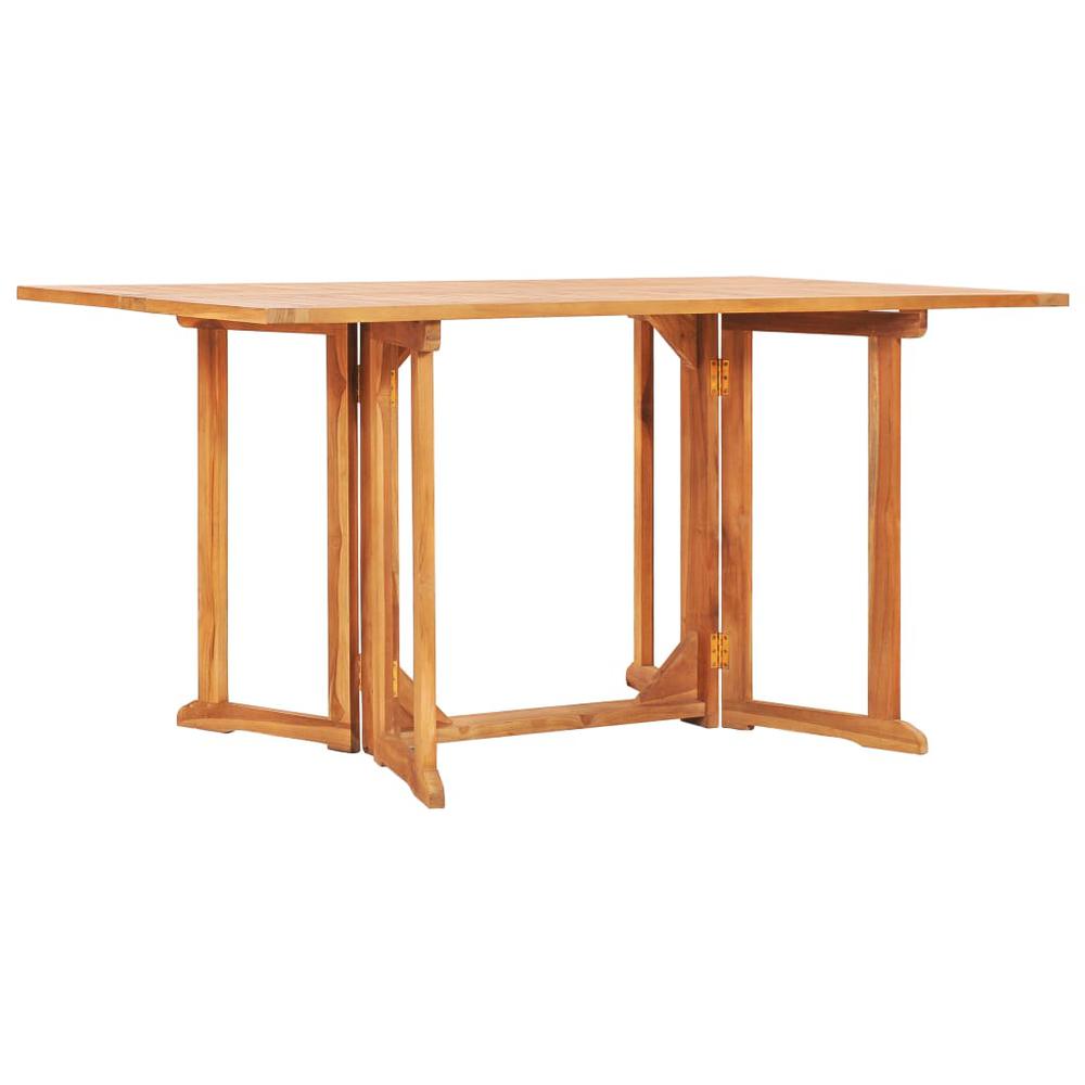 vidaXL 7 Piece Folding Outdoor Dining Set Solid Teak Wood, 3059973. Picture 4