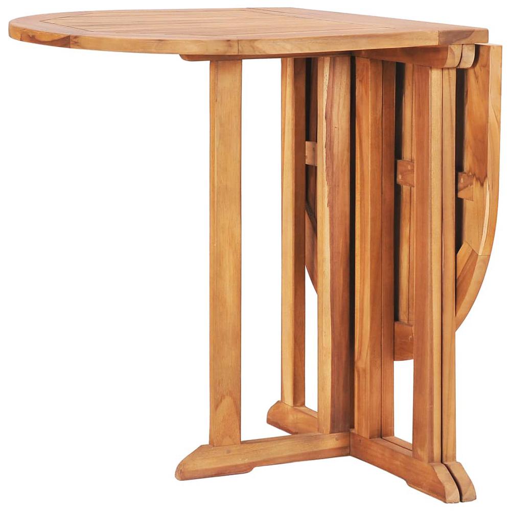 vidaXL 5 Piece Folding Outdoor Dining Set Solid Teak Wood, 3059975. Picture 5