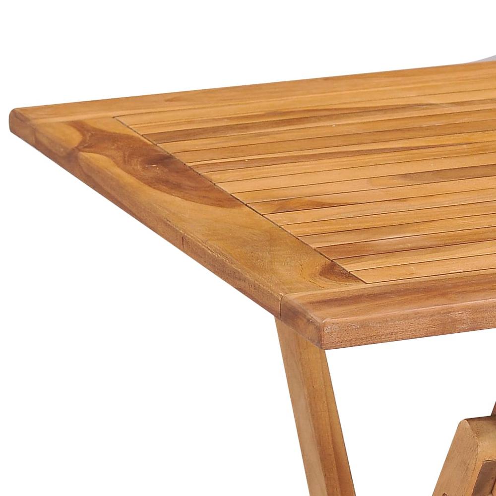 vidaXL 5 Piece Folding Outdoor Dining Set Solid Teak Wood, 3059976. Picture 6