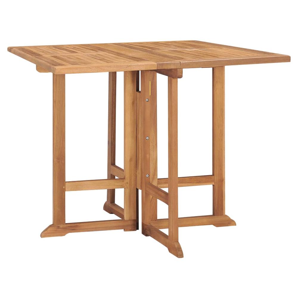 vidaXL 5 Piece Folding Outdoor Dining Set Solid Teak Wood, 3059981. Picture 3