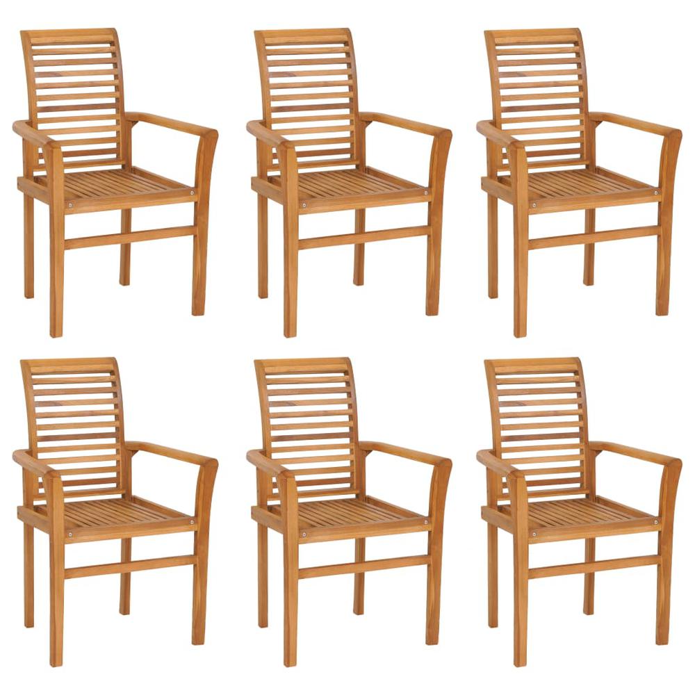 7 Piece Patio Dining Set Solid Teak Wood. Picture 7