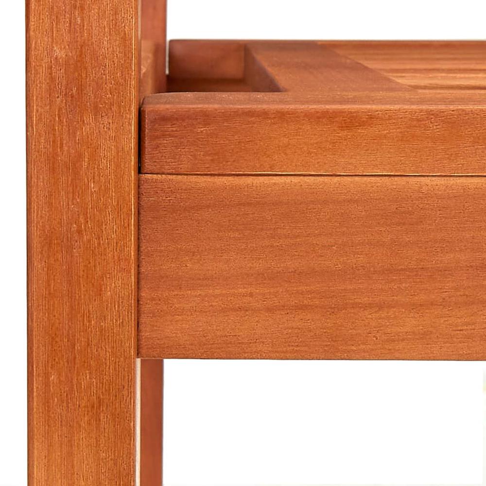 vidaXL 3-Seater Garden Bench 59.1" Solid Eucalyptus Wood 5269. Picture 5