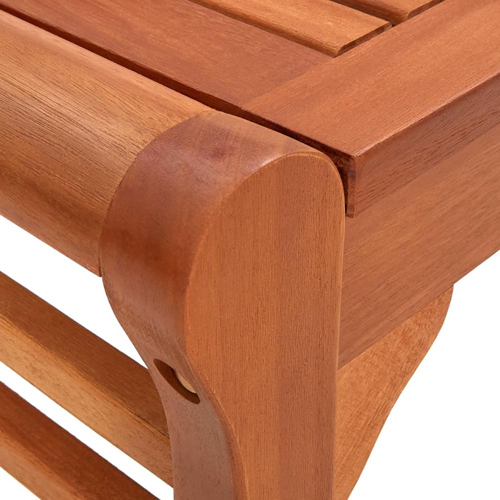 vidaXL 3-Seater Garden Bench 59.1" Solid Eucalyptus Wood 5276. Picture 5
