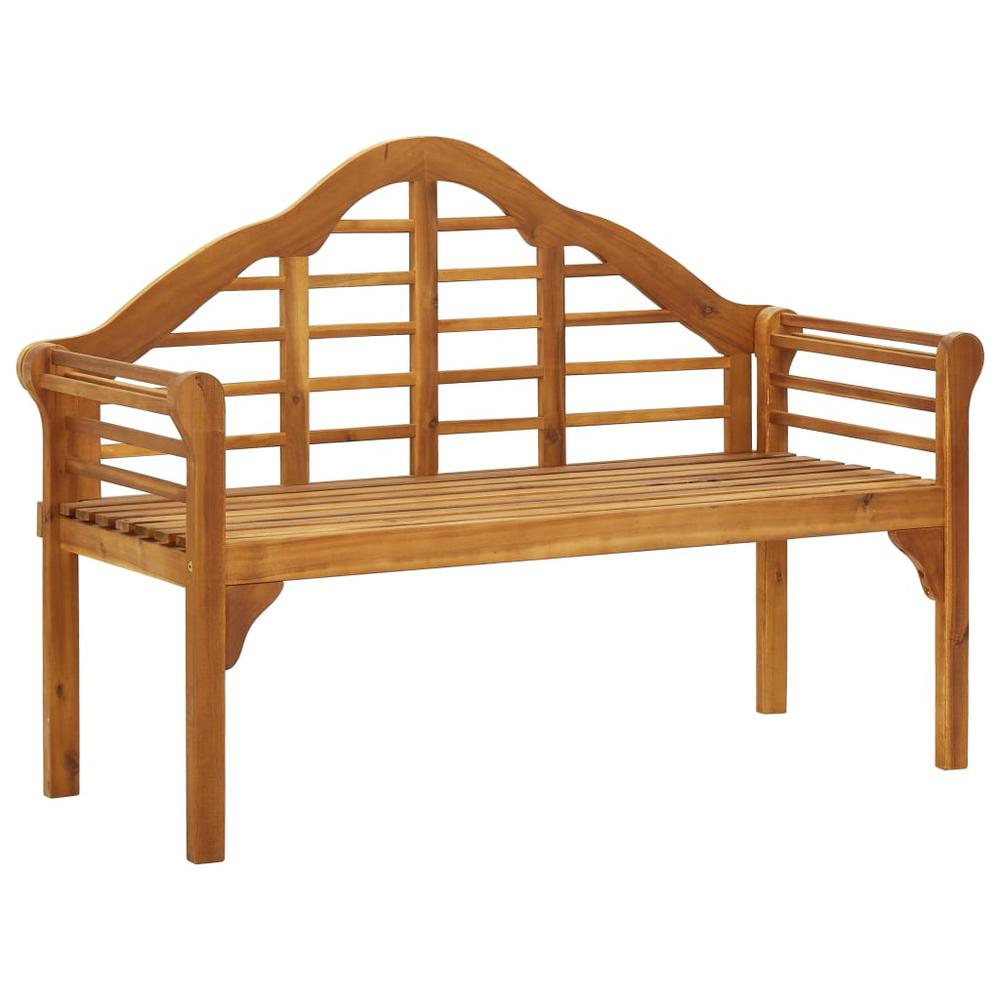 vidaXL Garden Queen Bench with Cushion 53.1" Solid Acacia Wood 1405. Picture 2