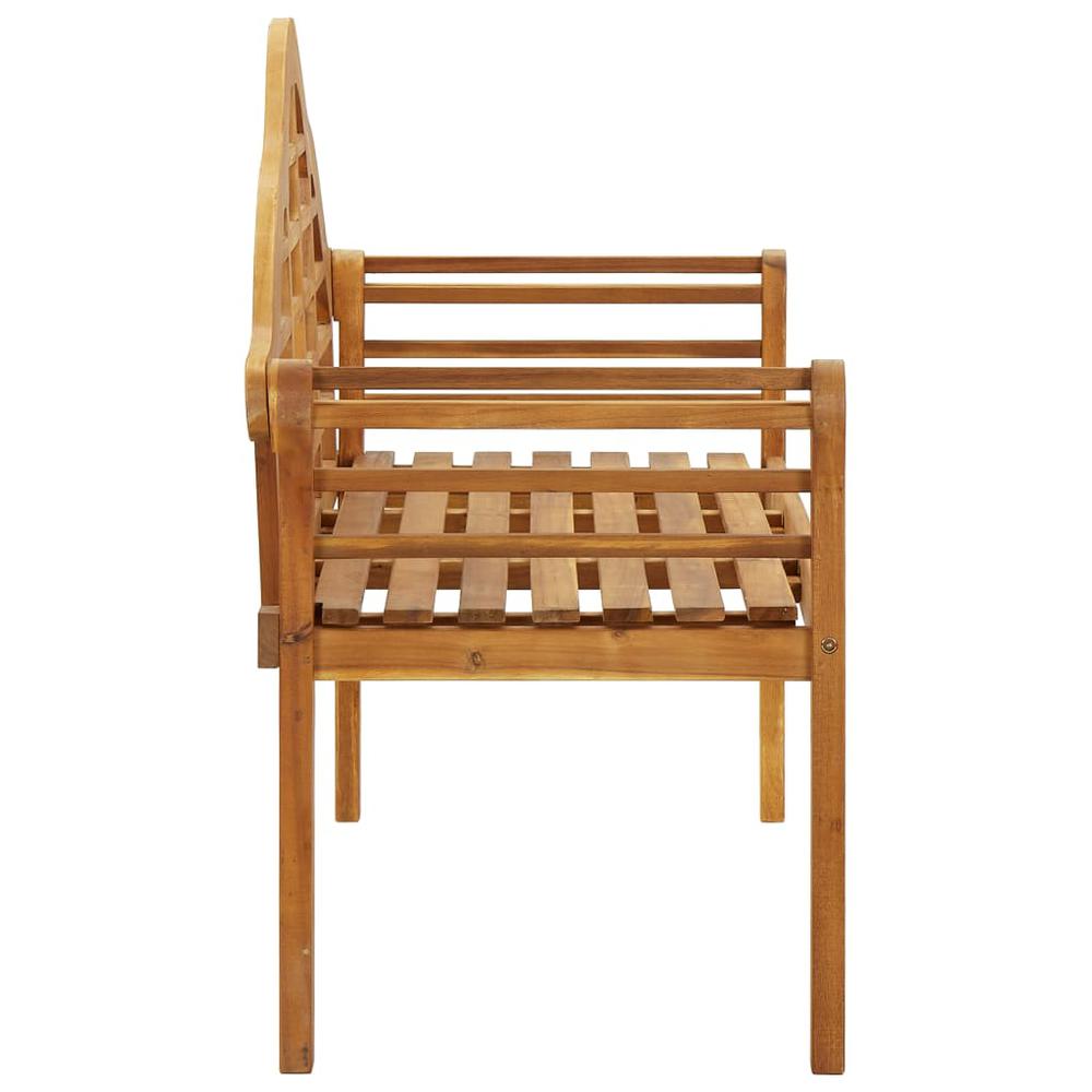 vidaXL Garden Queen Bench with Cushion 53.1" Solid Acacia Wood 1406. Picture 4