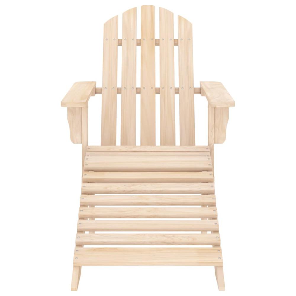 Patio Adirondack Chair with Ottoman Solid Fir Wood. Picture 1