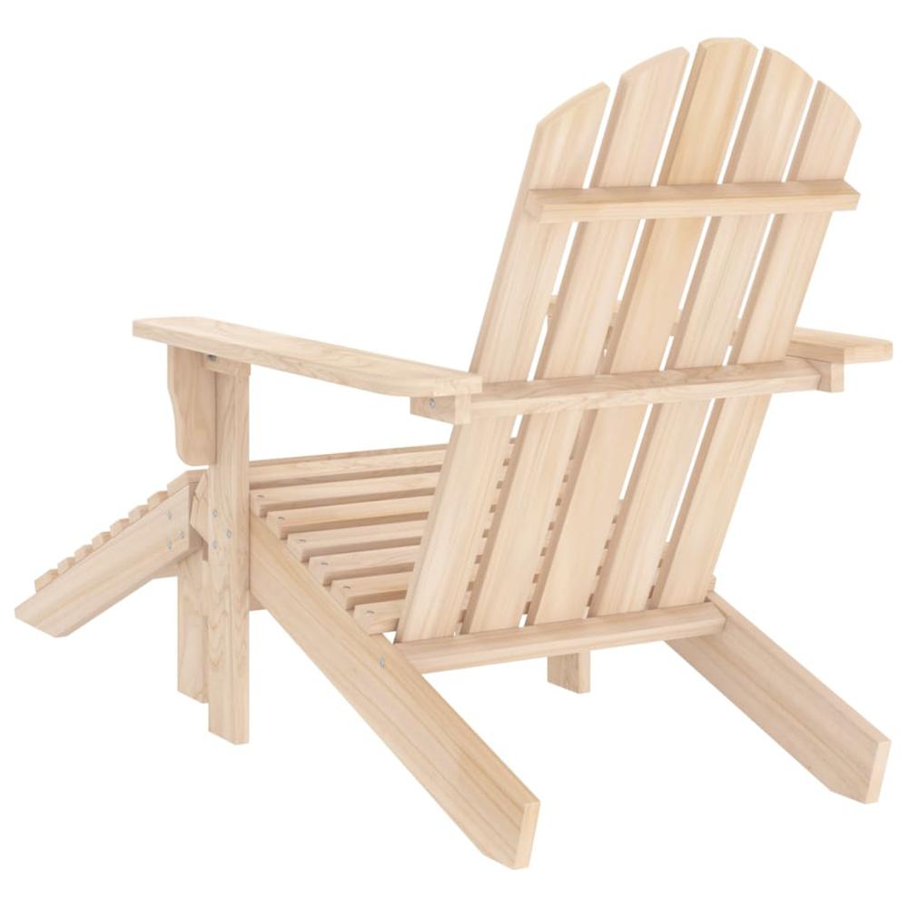 Patio Adirondack Chair with Ottoman Solid Fir Wood. Picture 3