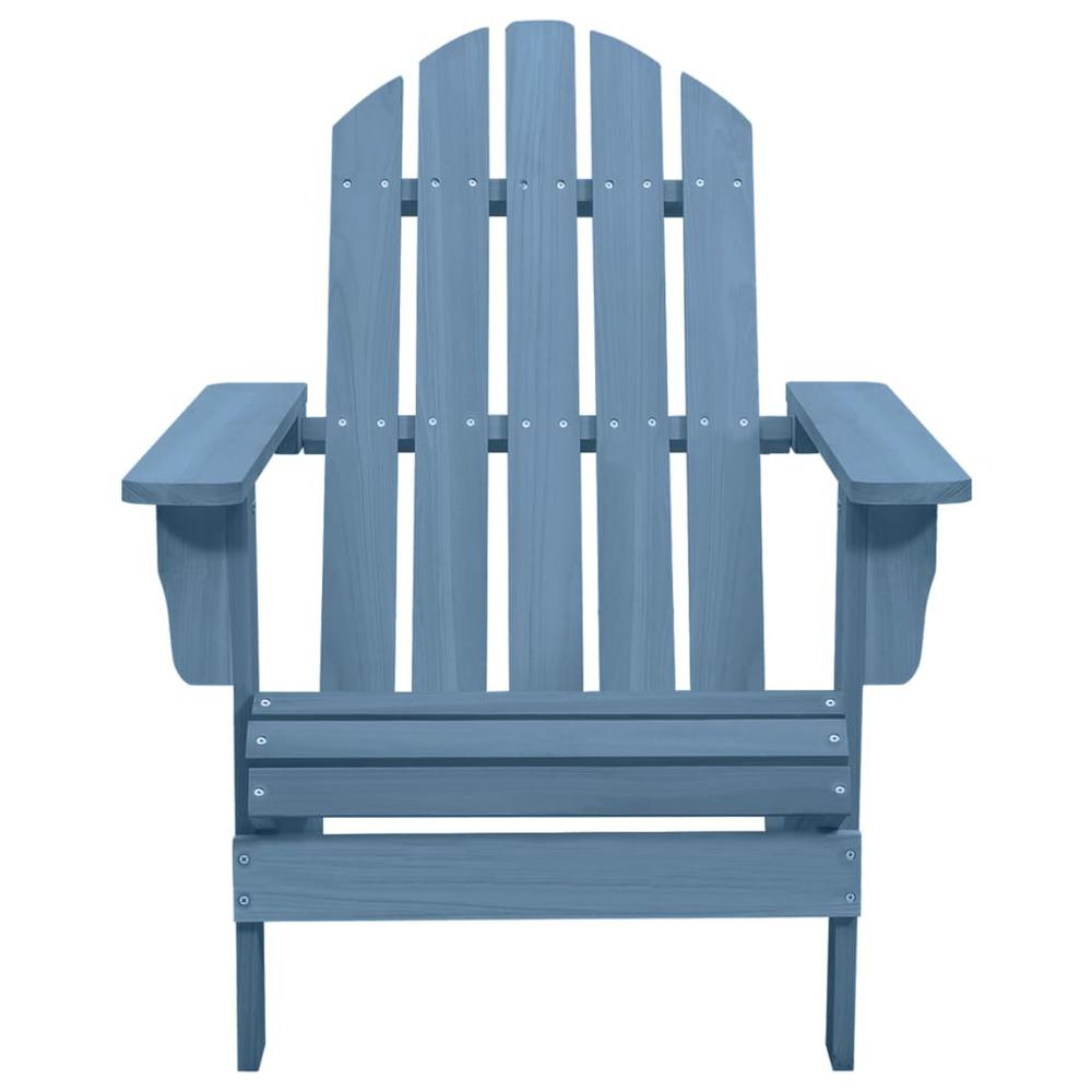 Patio Adirondack Chair Solid Fir Wood Blue. Picture 1