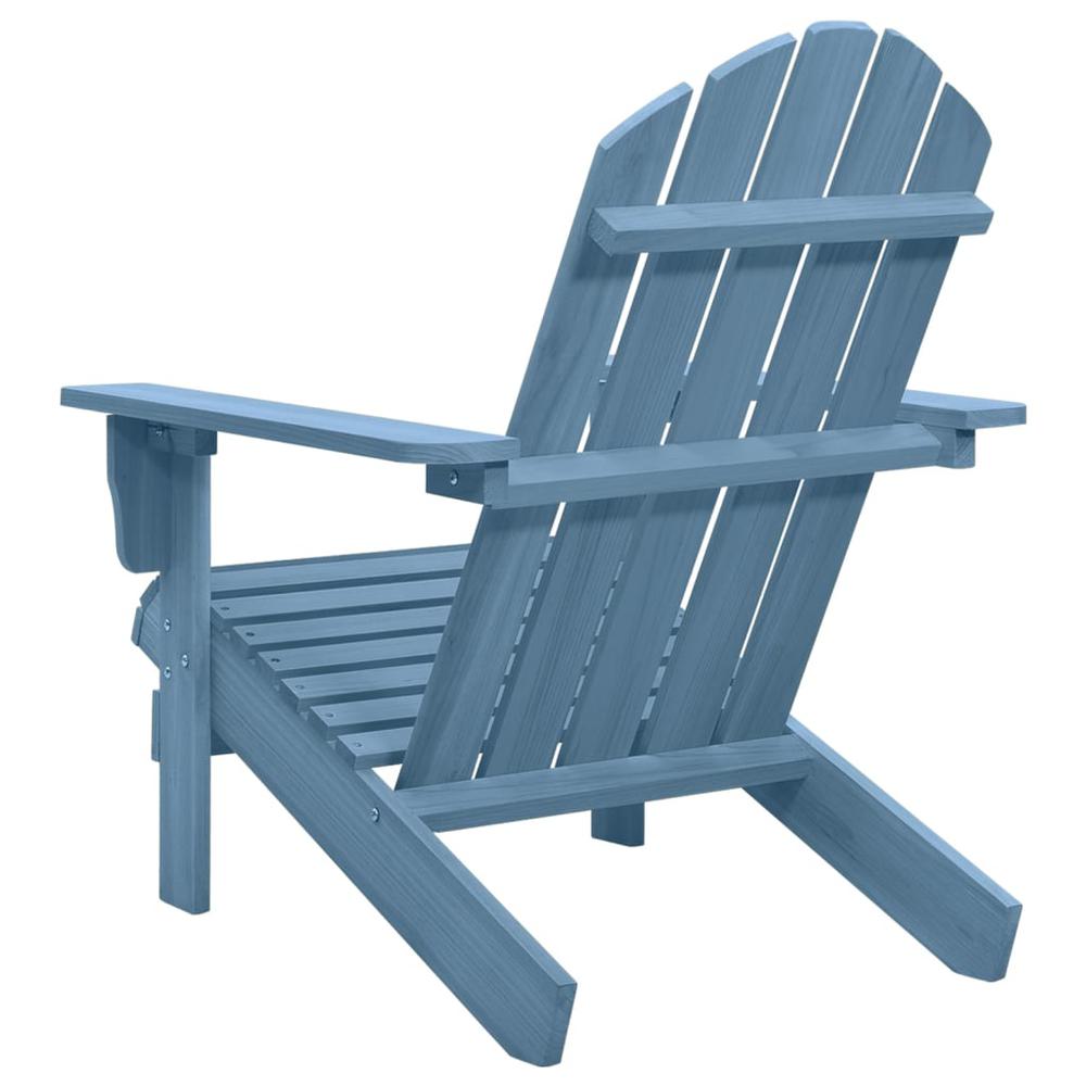 Patio Adirondack Chair Solid Fir Wood Blue. Picture 3
