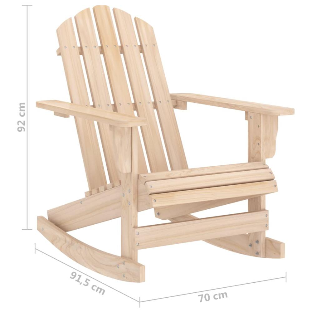 Patio Adirondack Rocking Chair Solid Fir Wood. Picture 5