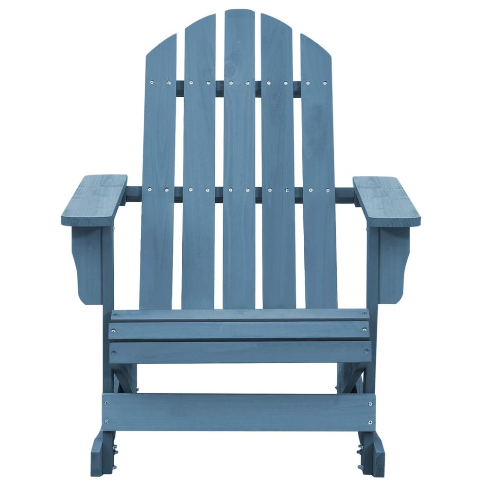 Patio Adirondack Rocking Chair Solid Fir Wood Blue. Picture 1