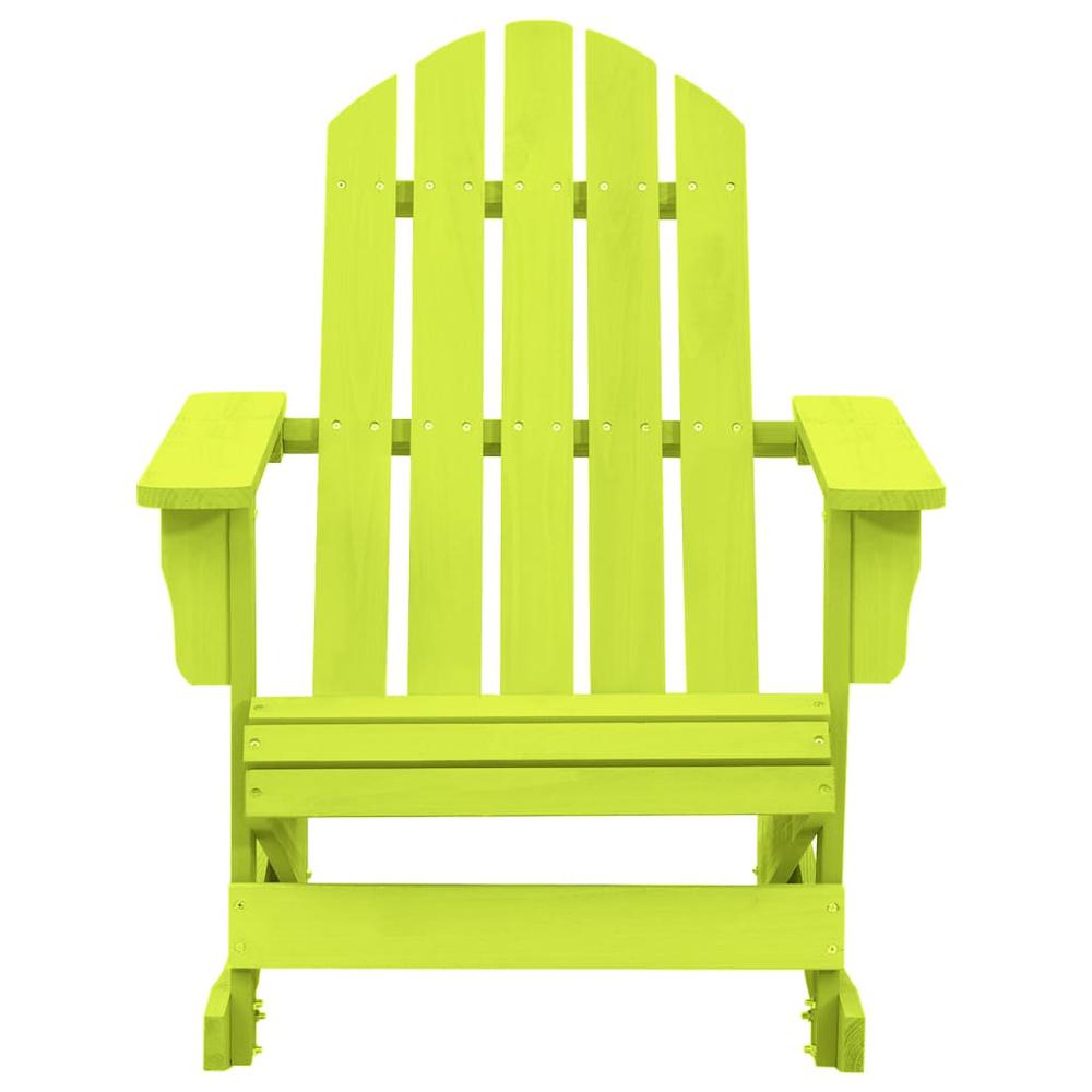Patio Adirondack Rocking Chair Solid Fir Wood Green. Picture 1