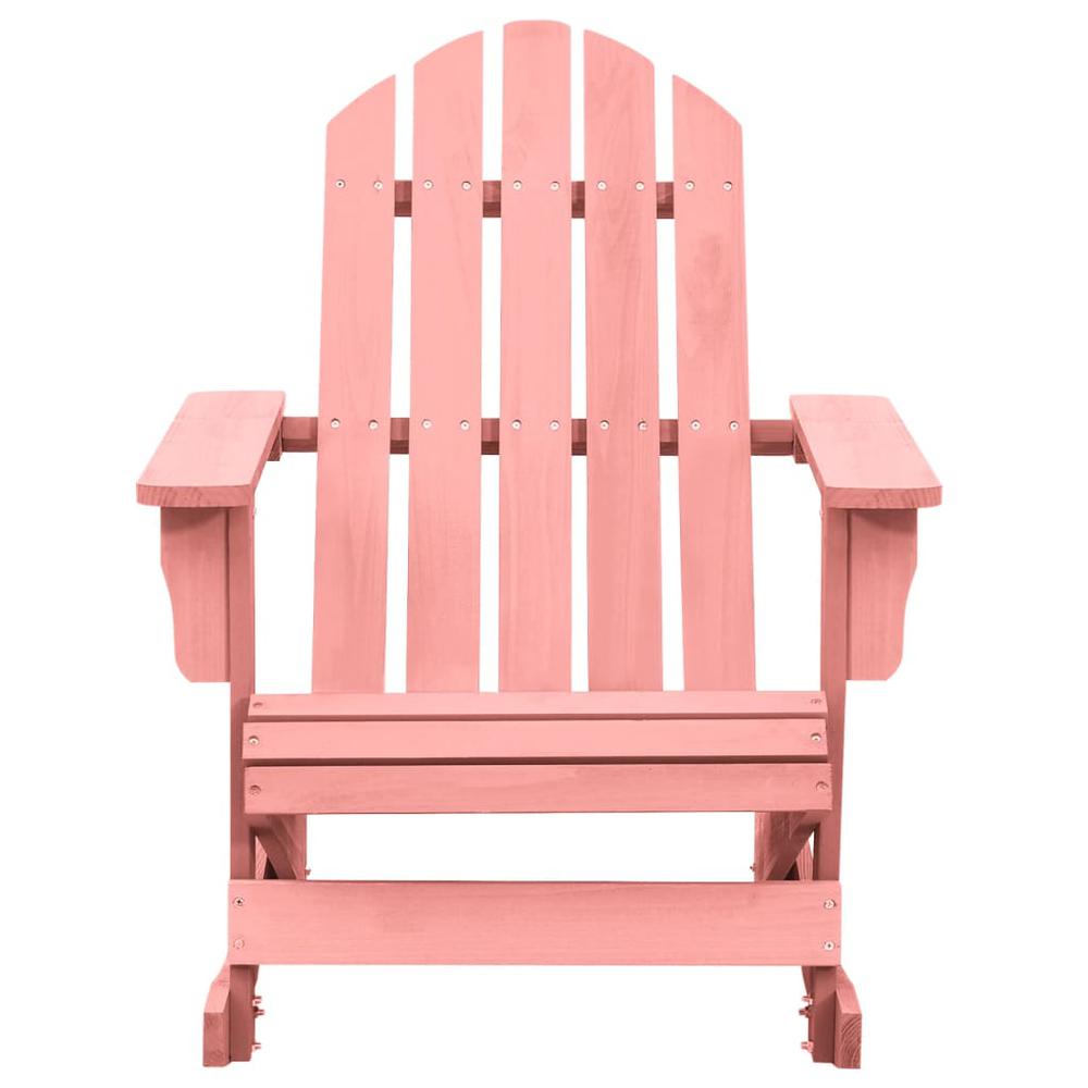 Patio Adirondack Rocking Chair Solid Fir Wood Pink. Picture 1
