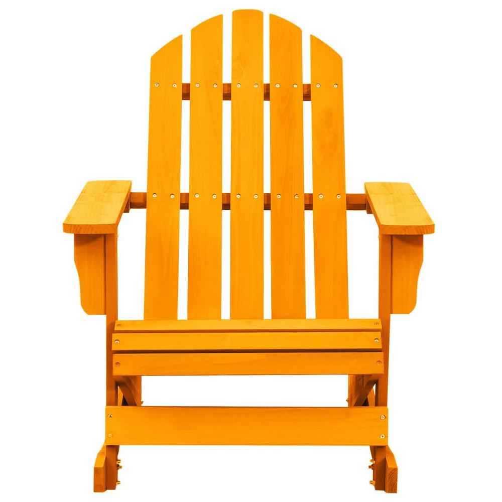 Patio Adirondack Rocking Chair Solid Fir Wood Orange. Picture 1