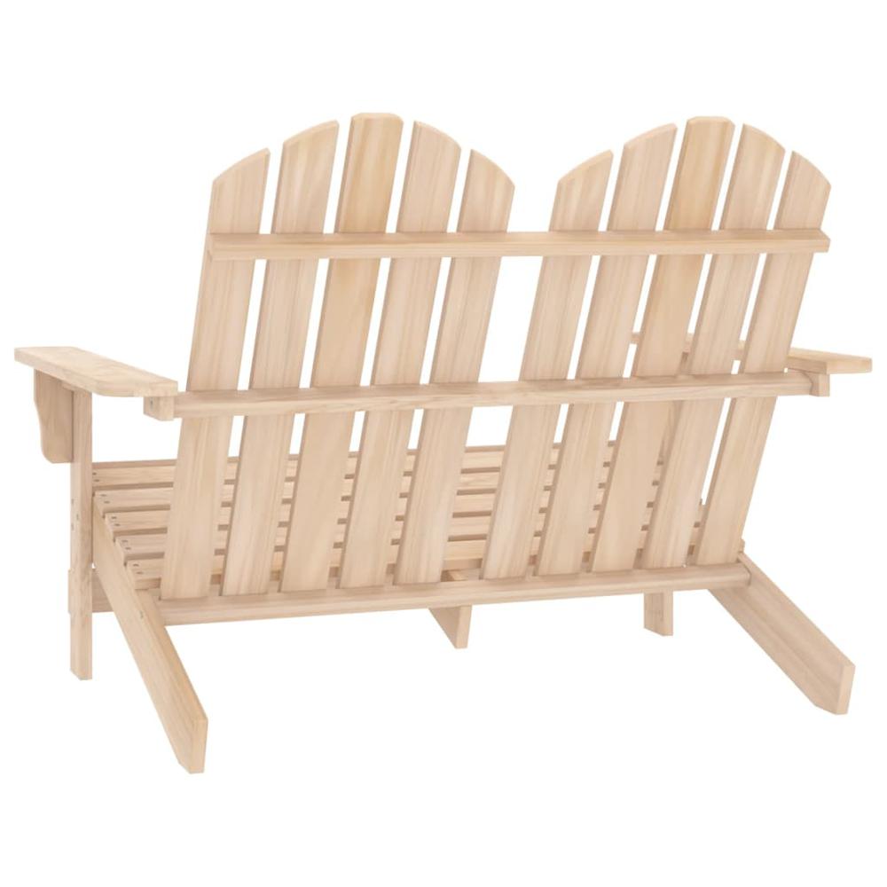 2-Seater Patio Adirondack Chair Solid Wood Fir. Picture 3
