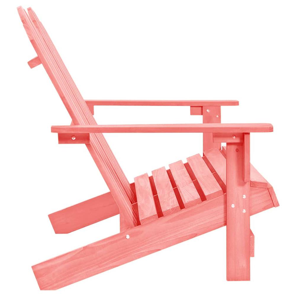 2-Seater Patio Adirondack Chair Solid Wood Fir Pink. Picture 2