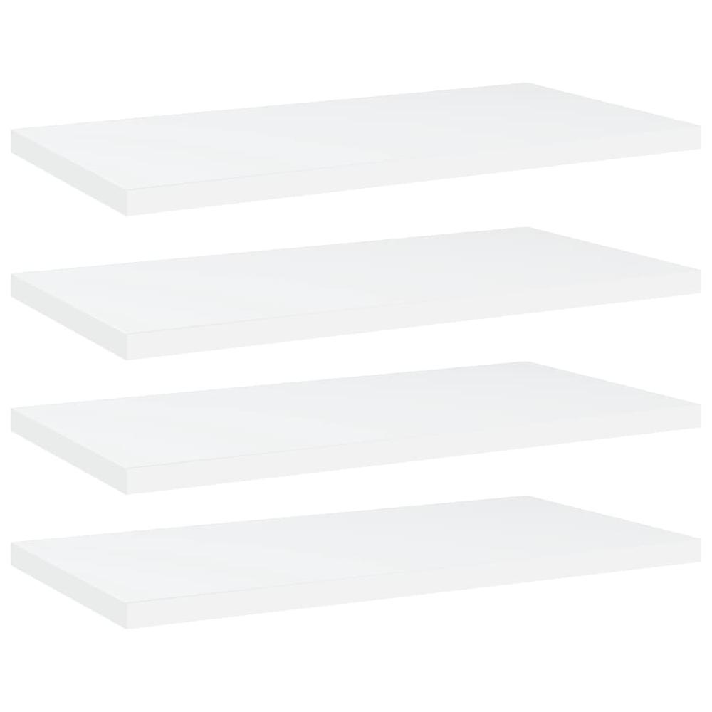 vidaXL Bookshelf Boards 4 pcs White 15.7"x7.9"x0.6" Chipboard, 805138. The main picture.