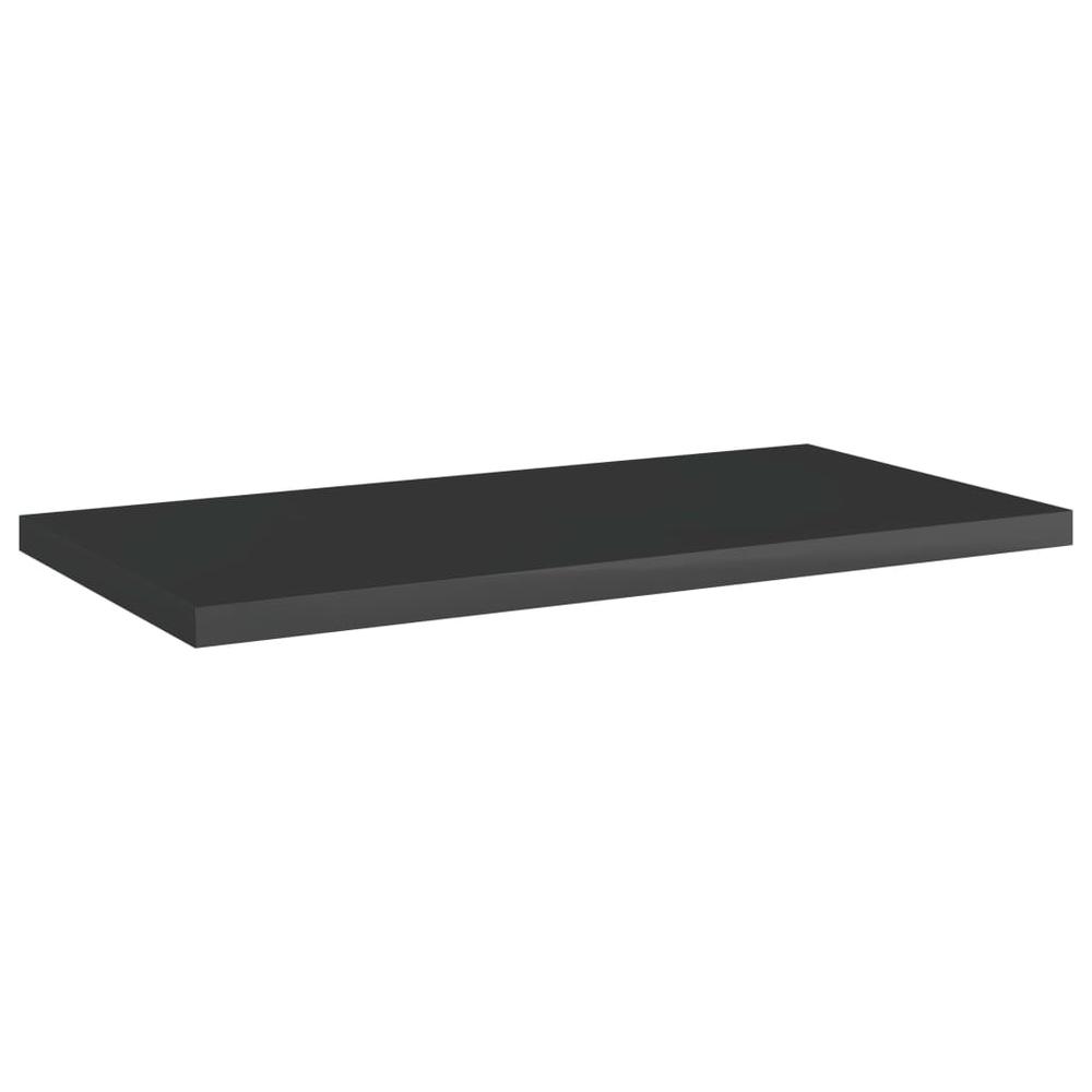 vidaXL Bookshelf Boards 8 pcs High Gloss Black 15.7"x7.9"x0.6" Chipboard, 805151. Picture 2