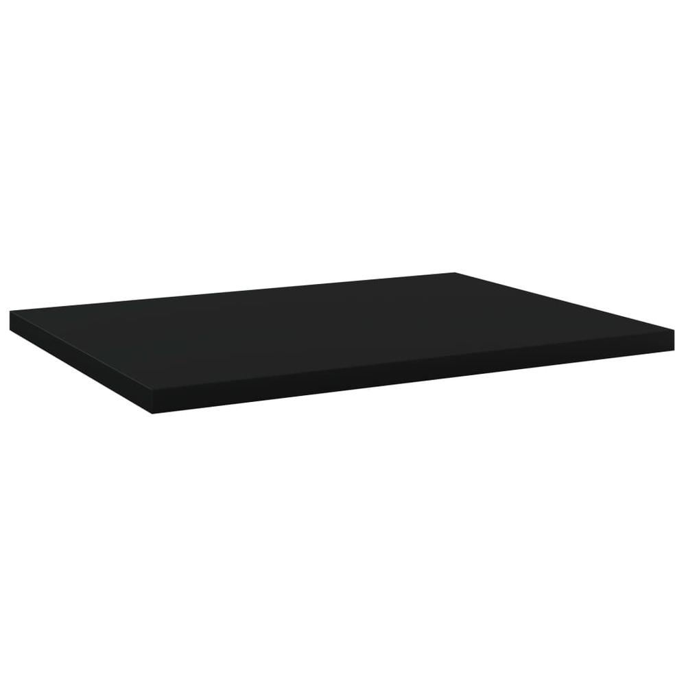vidaXL Bookshelf Boards 4 pcs Black 15.7"x11.8"x0.6" Chipboard, 805156. Picture 2