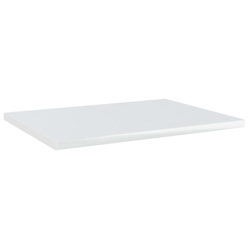 vidaXL Bookshelf Boards 4 pcs High Gloss White 15.7"x11.8"x0.6" Chipboard, 805164. Picture 2