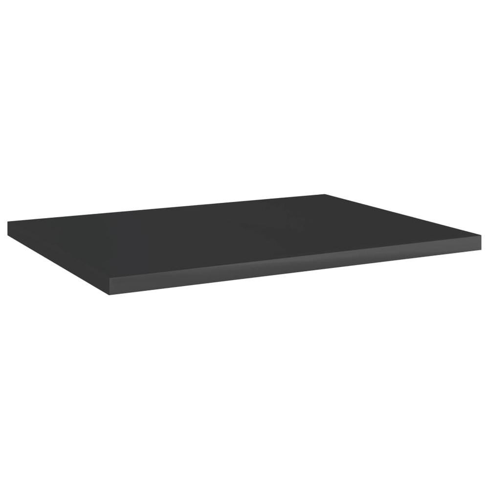 vidaXL Bookshelf Boards 8 pcs High Gloss Black 15.7"x11.8"x0.6" Chipboard 5167. Picture 2