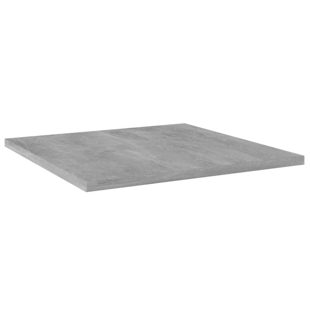 vidaXL Bookshelf Boards 4 pcs Concrete Gray 15.7"x15.7"x0.6" Chipboard, 805178. Picture 2