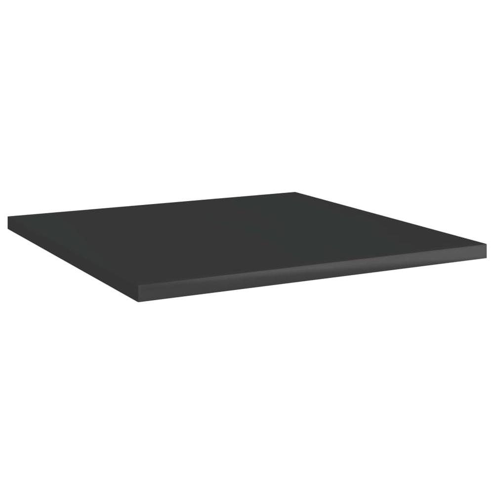 vidaXL Bookshelf Boards 8 pcs High Gloss Black 15.7"x15.7"x0.6" Chipboard, 805183. Picture 2