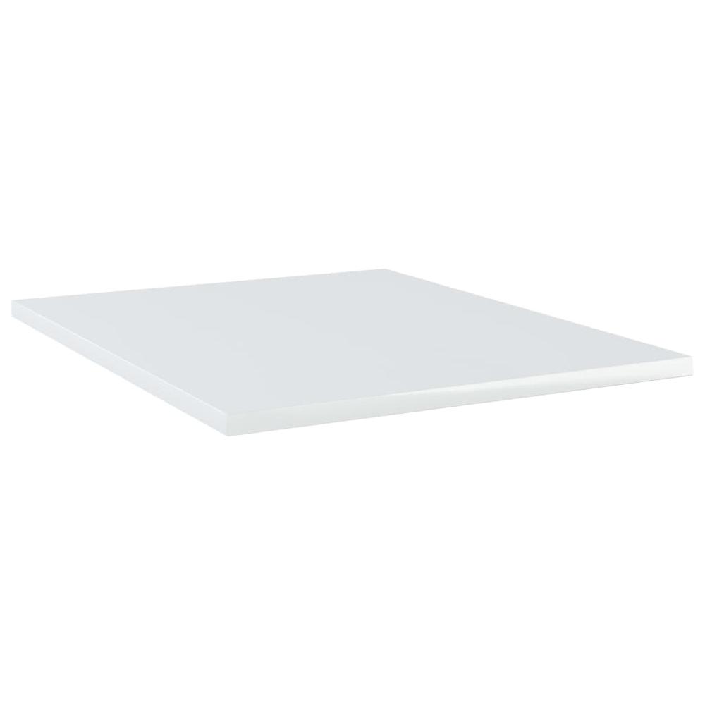 vidaXL Bookshelf Boards 4 pcs High Gloss White 15.7"x19.7"x0.6" Chipboard, 805196. Picture 2