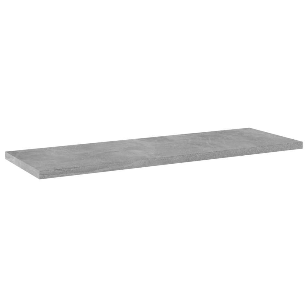 vidaXL Bookshelf Boards 4 pcs Concrete Gray 23.6"x7.9"x0.6" Chipboard, 805226. Picture 2