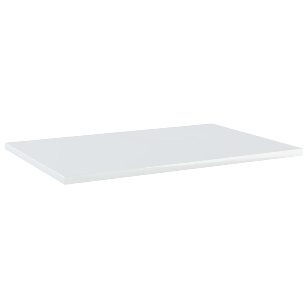 vidaXL Bookshelf Boards 4 pcs High Gloss White 23.6"x15.7"x0.6" Chipboard, 805260. Picture 2