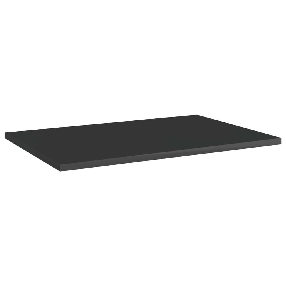 vidaXL Bookshelf Boards 4 pcs High Gloss Black 23.6"x15.7"x0.6" Chipboard, 805262. Picture 2