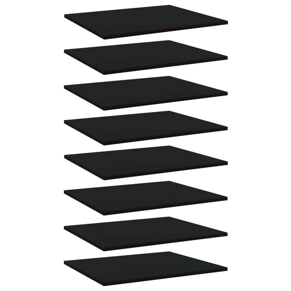 vidaXL Bookshelf Boards 8 pcs Black 23.6"x19.7"x0.6" Chipboard, 805269. Picture 1
